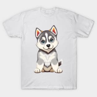 Adorable Husky Dog T-Shirt